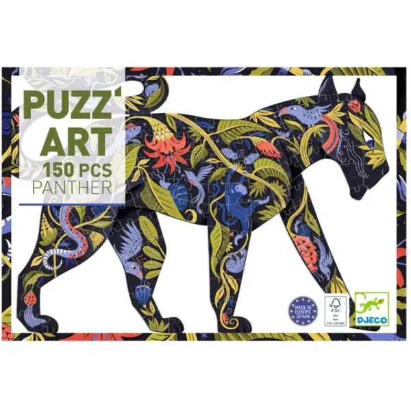 Cheap Puzz'Art Panter, 150 Brikker Puslespil