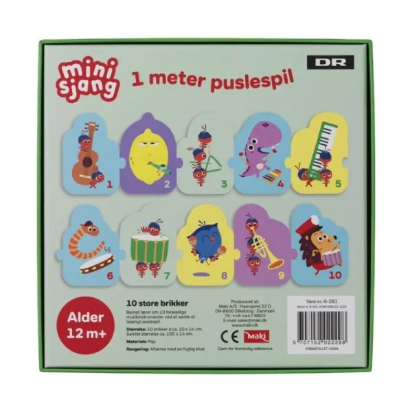 Shop Dr Borste 1 Meter Puslespil, 10 Brikker Puslespil