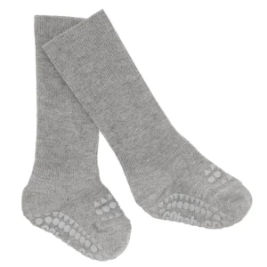 Cheap Bamboo Non-Slip Sokker 1-2Y Grey Melange Kravletid