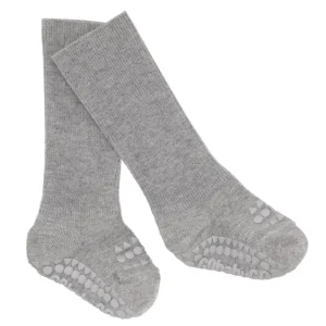 Store Bambus Non-Slip Sokker 6-12Mdr. - Grey Melange Kravletid