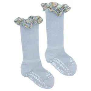 Hot Non-Slip Sokker I Bambus Liberty 6-12M Sky Blue Kravletid