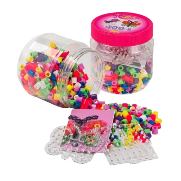 Best Maxi 400+ Perler + 2 Plader - Pink Perler