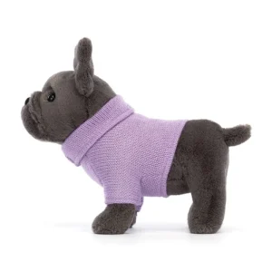 Best Sale Sweater Fransk Bulldog, Lilla 19 Cm Alle Bamser