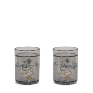 Hot Konges Slojd 2Pk Glitter Cups, Dino Service