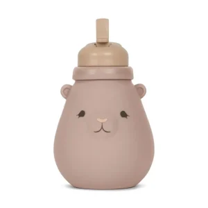 Outlet Konges Slojd Silikone Flaske, Teddy/Blush Drikkedunke