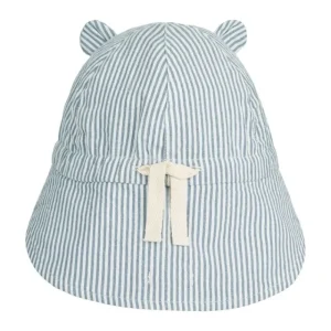 Cheap Gorm Vendbar Solhat Str.9-12Mdr, Stripe/Blue Hatte Og Kasketter