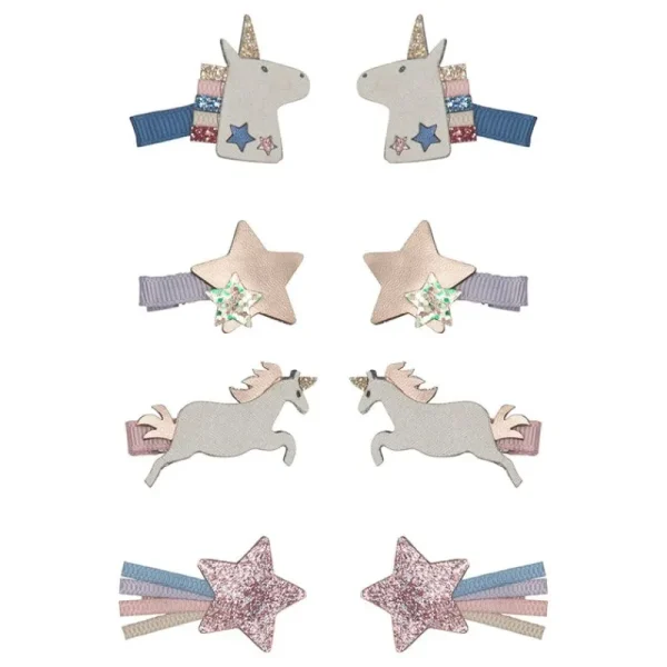 Discount 8 Harclips - Mini Unicorn Hårelastikker