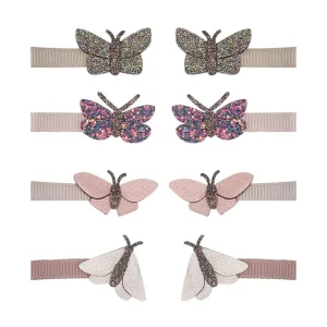 Sale 8 Harclips - Mini Rainforest Butterflies Hårelastikker