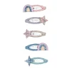 Flash Sale 5 Harspaender - Mini Rainbow & Star Unicorn Hårelastikker