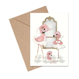 Cheap A6 Kort Flamingo Balletskole Kort