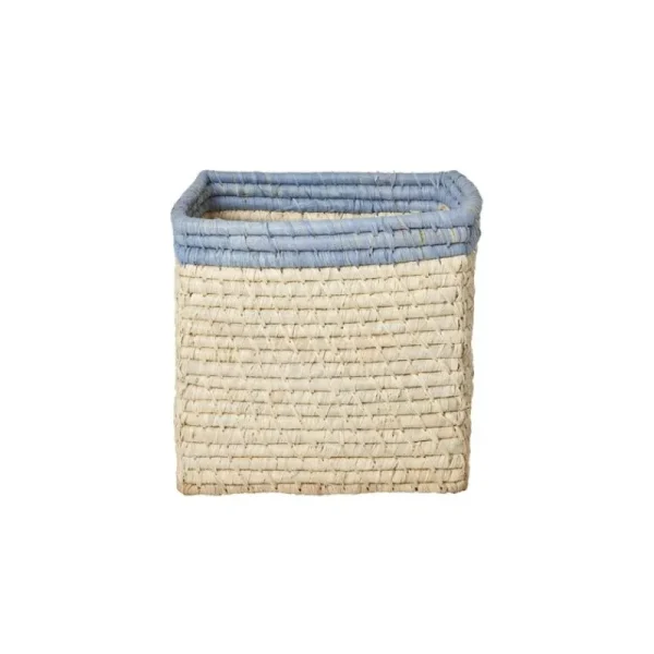 Flash Sale Raffia Opbevaringskurv - Nature/Bla Opbevaring