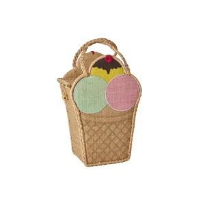 Discount Raffia Taske - Nature/Ice Cream Opbevaring